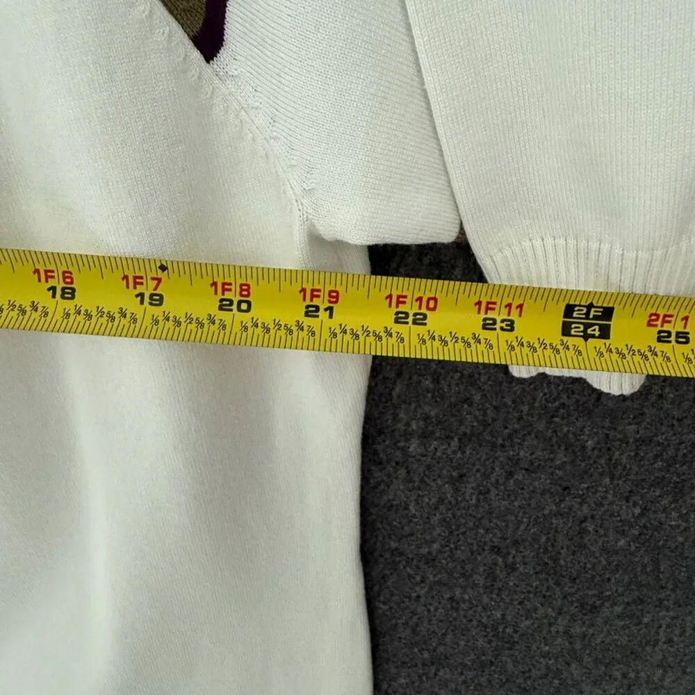 Ashley Stewart New Women White Sweater Sz 18/20 - Picture 6 of 7